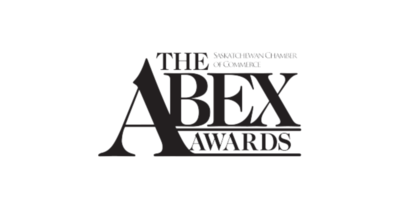 Black lettering stating The Abex Awards with white background